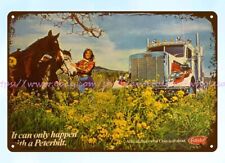 1980s Peterbilt truck Class metal tin sign discount decoration plaque picture