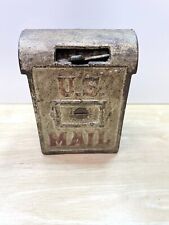 Vintage U.S. Mail Cast Iron Still Penny Bank Original Read Description picture