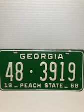 vintage 1968 georgia license plate picture
