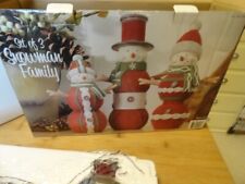 SNOWMAN FIGURES HOLIDAY WINTER SET OF 3 picture