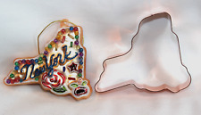 New York State Xmas Ornament Bake Your State Copper Cookie Cutter 2 PC Set NEW picture