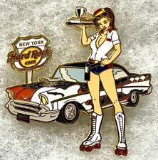HARD ROCK CAFE NEW YORK SEXY CAR HOP GIRL WITH VINTAGE 1950'S CAR PIN # 35678 picture