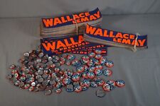 Mix Lot of George Wallace For President Bumper Stickers & Pinbacks picture