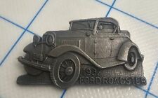 Vtg lapel hat Pinback Button 1932 Ford Roadster Brooch  picture