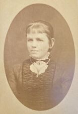 Antique CDV Photo Pretty Classic Young Victorian Lady Teen Girl Strathroy Canada picture