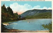 Postcard ME Camden Mirror Lake foot of Ragged Mountain 1936 Vintage PC H1114 picture