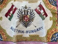 c1914 WWI era Tobacco Cigarette Felt AUSTRIA - HUNGARY Flag Banner Central Power picture