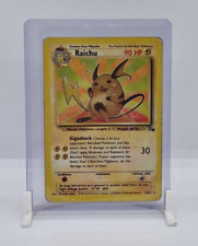 Raichu Non Holo Rare Pokemon TCG Card Vintage 29/62 Fossil 1999 Heavy Play picture