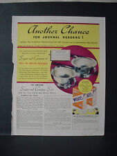 1934 Wheaties Cereal get Sugar + Creamer Set Vintage Print Ad 10971 picture