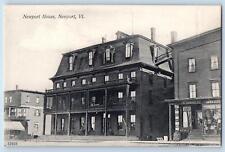 Newport Vermont VT Postcard Newport House Business Section Scene  c1910s Antique picture