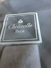 Christofle Paris 4 Dinner Napkins 18” Silver   Tone on-Tone Damask picture