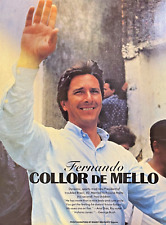 1990 Vintage Magazine Illustration Fernando Collor De Mello Brazilian President picture