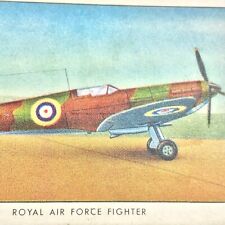 Airplane Wings Historic Royal Air Force Fighter Card Tobacco Cigarette Original picture