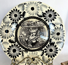 Day of the Dead Lady Portrait Pottery Platter 12