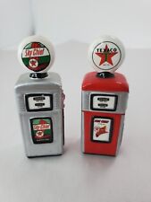Vintage TEXACO & FIRE CHIEF GASOLINE PUMP Salt & Pepper Shakers  picture