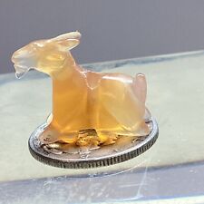 Vintage Bead Carved Carnelian Goat Made In Peking #10 picture