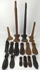 16pc Cast Iron Cobblers Stand w/Shoe Forms Eclipse/Malleable/SM & F/Childs Lot picture