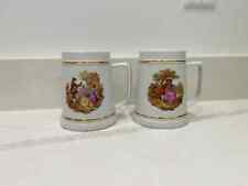 Rare Story-Telling Beer Stein Pair, Gold-Plated picture