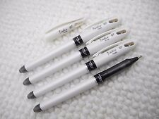 4pcs White Pentel Ener Gel 0.7mm metal tip roller pen with cap Black ink (Japan) picture