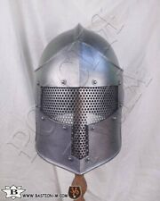 Medieval 18 gauge Bascinet helmet Larp Knight Helmet Armor Helmet Halloween picture