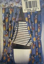 1990's VTG Disney Mickey Mouse Curtains Drapery Set w/ Tie Backs 80