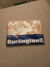 Vintage Burlington Twin Fitted Bed Sheet Butterfly Pattern Brand New 70s 80s picture