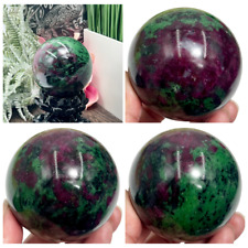 Ruby in Zoisite Sphere Healing Crystal Ball UV Reactive 511g 66mm picture
