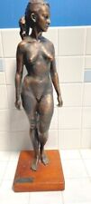 1960 Vintage/Antigue Bronze Statue by R. C. Stark Girl 24.5