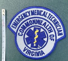 RARE NEW NEVER USED EMERGENCY MEDICAL TECHNICIAN RESCUE VIRGINIA PATCH picture