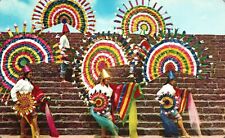 Vintage Postcard Quetzal Dance From The State of Puebla Mexico picture