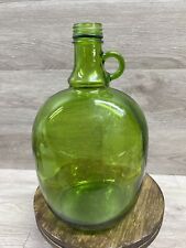 Vintage Green One Gallon Glass Jug Bottle picture