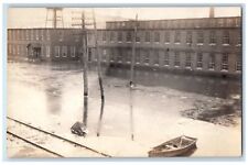 c1910's Johnstown Flood Factory Rowboat Disaster RPPC Photo Antique Postcard picture