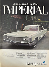 Chrysler Imperial Crown 4 Door Chrysler Motors corp Vintage Print Ad 1968 picture