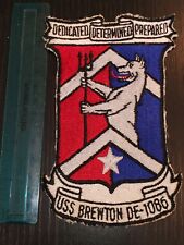 WWII USN Navy USS Brewton DE-1086 Ship Detachment Cut Edge Patch L@@K picture