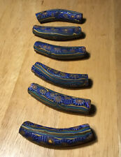 Six Extremely Rare, Beautiful Millefiori ElbowTrade Beads picture
