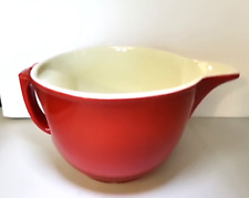 Vintage Hall Kitchenware, Chinese Red, Sundial Batter Bowl, 7 1/2