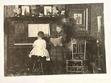 Antique Photo Boys Playing Piano Singing Victorian picture