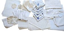 70VTG Fine Linens Large Lot Table Runner Place Mat Napkin Lace Doily Embroidered picture