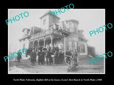 OLD 8x6 HISTORIC PHOTO OF NORTH PLATTE NEBRASKA BUFFALO BILL AT HIS HOUSE 1900 picture