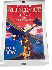 Join Air Service & Serve France Do It Now Laminated Poster Military Plane Aviati picture