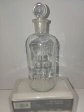DIL ACID NITRIC HNO3 Antique Embossed Glass Acid Poison Bottle Apothecary (262) picture