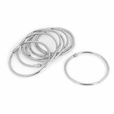 8pcs 75mm Inner Dia Metal Snap Ring Round Keyring Key Chain Silver Tone picture