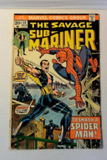 1974 Savage Sub-Mariner - March 69 with Spiderman Marvel Comics - Very nice picture