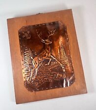 Vintage 1985 Copper Embrossed Plaque with a Buck - Vintage Rustic Artwork picture
