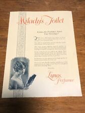 Antique 1920 Lynas Perfumer Tri-Fold Advertising Booklet For 