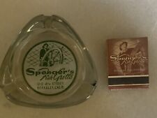 Vintage Glass Ashtray Spenger’s Fish Grotto w/Matchbook Complete & Unstruck picture