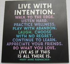 Quotable Magnets Live with Intention Mary Anne Radmacher Fridge Magnet picture