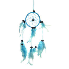 Small Dream Catcher w/ Turquoise Blue Hoop Feathers & Beads 9
