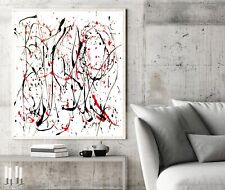 Sale Abstract Red Black HANDMADE Painting 24