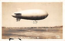 Vintage RPPC U.S. Army Observation Baloon- Ft Lewis Washington Postcard picture